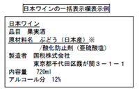 日本ワイン表示